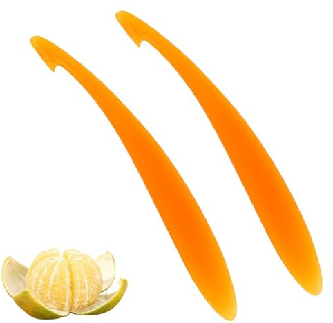 2 PCS Orange Peeler, Orange Peeler Tool, Long-Handle Orange Peeler Tool, Peeler Tool, Citrus Opening Tool, for Open Orange and Citrus, Peeler Tool for Lemon, Orange, Mango