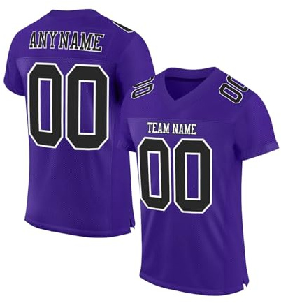 Maillot Personnalisé de Football Américain avec Nom et Numéro de l'équipe