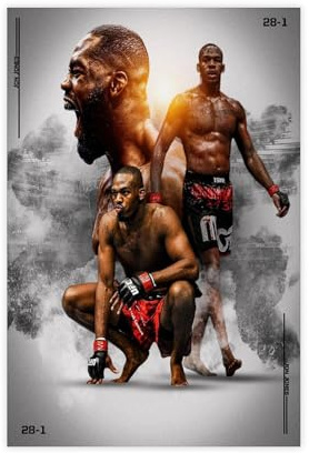 QGVBGF Jon Jones UFC Digitalposter auf Leinwand, Schlafzimmer, Dekoration, Landschaft, Büro, Raumdekoration, Geschenk, 30 x 45 cm