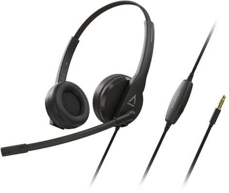 Creative HS-230 USB- & 3,5-mm-On-Ear-Headset mit Geräuschunterdrückendem Mikrofon, Integrierter Stummschaltung/Lautstärkeregelung, Plug-and-Play für Videokonferenzen