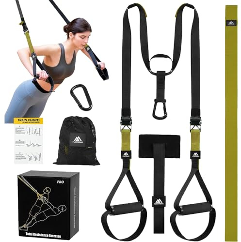 Flintronic Suspension Trainer Sling Trainer Set, Suspension Training Kit, Trx Fitness Hemma, Suspensionsträning System, Suspensionsträning för hemmagym