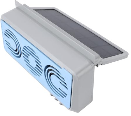 Riuulity Auto-Solar-Ventilator, Leise Luftzirkulation, Luftreinigung für Auto, Zuhause, Büro, Multifunktional, ABS-Größe (GREY)