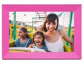 Denver PFF-1023P - Digitaler Bilderrahmen WLAN 10,1 Zoll | FRAMEO App, IPS Touchscreen, 16GB Speicher, Fotos & Videos per Smartphone senden, für Familie & Senioren