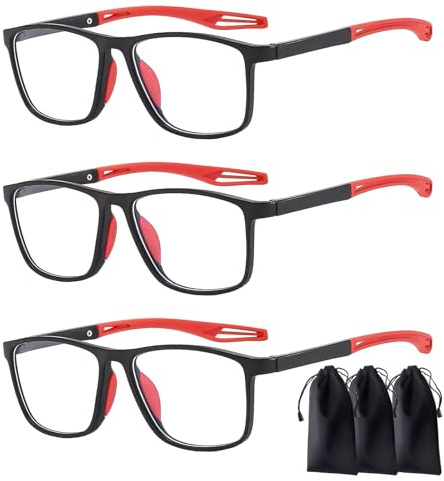 3 Pcs Brille Die Sich Automatisch Der Sehstärke Anpasst Gleitsichtbrille Autofokus Brille mit Selbsteinstellung Intelligenter Zoom Geeignet zum Lesen für Büroarbeiten Usw mit 3 Aufbewahrungsbeutel