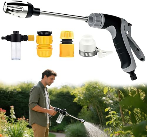 Pistola De Manguera De Jardín, Pistola de presion Agua, Pistola de alta presión powerjet, P-istola De Pulverización De Manguera De Jardín, para lavado de coches, j-ardín y terraza
