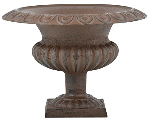 Esschert Maceta de diseño de Hierro Fundido para urna Francesa, marrón, 27,8 x 26,7 x 25,3 cm
