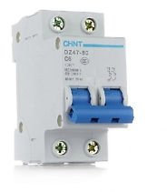 Chint 41205 MT 2P 6A 4,5Ka 2 moduli interruttore magnetotermico da guida din quadro