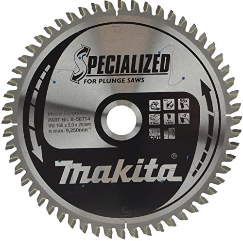 Makita Specialized Plunge Saw Aluminium Cutting Saw Blade 165mm 56T 20mm