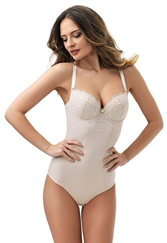 Selente My Secret Body contenitivo/snellente/modellante donna con ampie spalline, Beige imbottito, 3C