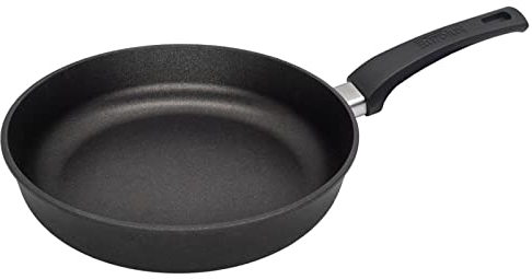 Eurolux Guss-Pfanne Induktion Ø 28 cm - hoher 6.5 cm Rand - leichte große runde Alugusspfanne mit Antihaft-Beschichtung - Made in Germany
