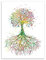 Impression sur toile- Sans cadre Décoration Cloth Painting - Art mural - Aquarelle abstraite Arbre de vie - Poster en Toile Tableau Peinture sur Toile Decoration Murale No frame TC029 , 50x70cm