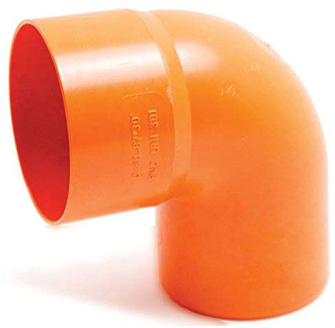 2x GOMITO CURVA 90° SUPER IN PVC D. 40 COLORE ARANCIO