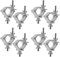 8x Equinox TC25S Aluminium 25kg Silver Half Coupler 33mm-38mm Truss Clamp