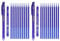 Winthai Radierbarer Kugelschreiber Blau Gelschreiber, 24 Erasable Pen Set, 2 Tintenroller Gelstifte + 20 Nachfüllungen 0,5mm +2 Radierstift Sticks, Schulsachen Für Schüler Kinde Büromaterial