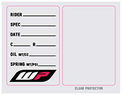 WP Gabel Aufkleber Daten Settings Einstellungen transparent 3er Set +Schutzfolie