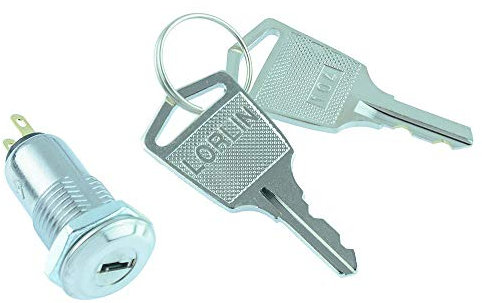 Lorlin OFF-ON Keylock Key Switch SPST 500mA 12V (SKL-12-B-S-2)