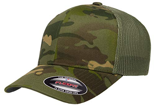 Flexfit Unisex Trucker Cap Verschluss, Multicam Tropic/Green, Einheitsgröße