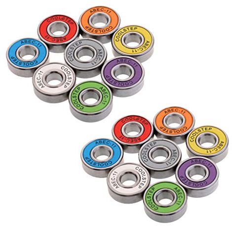 16 Stück ABEC 11 Kugellager Rollenlager Wälzlager 22 mm für Skateboard Scooter Longboard Roller Inline Speed Bearings