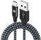 HANKN USB C Cable 2m 6.6ft Fast Charge, Nylon Braided USB Type C Cable 3A Cord Data Sync Charger for Samsung Galaxy Note Pixel PS5 PS6 Xbox Controller Nintendo Switch Powerbank Mobile Phone, Black