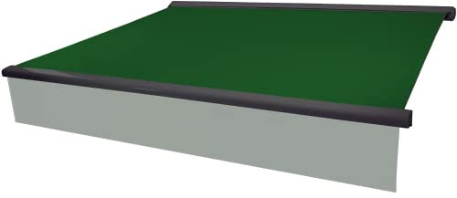 Planesium Telo per tenda da sole di alta qualità (3m / 300cm x 250cm / 2,5m di colore Verde Abete) tenda da sole, tenda da sole, tenda da sole senza volant di ricambio già cucito, impermeabile