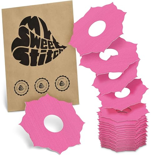 MySweetStitch 25 Ringpatches für FreeStyle Libre 3/3 Plus Mandala Pink | Stabilisiert ablösende Ränder, Mitte bleibt frei, wasserfest und flexibel, bis zu 15 Tage Halt