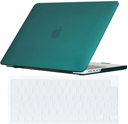 Se7enline Compatible with 2024 2023 2022 2021 MacBook Pro 14 inch Case Hard Shell Cover for 14-inch Macbook Pro New Model A2918 A2992 A3112 A3401 A2779 A2442 M4 M3 M2 M1 &TPU Keyboard Skin,Deep Teal