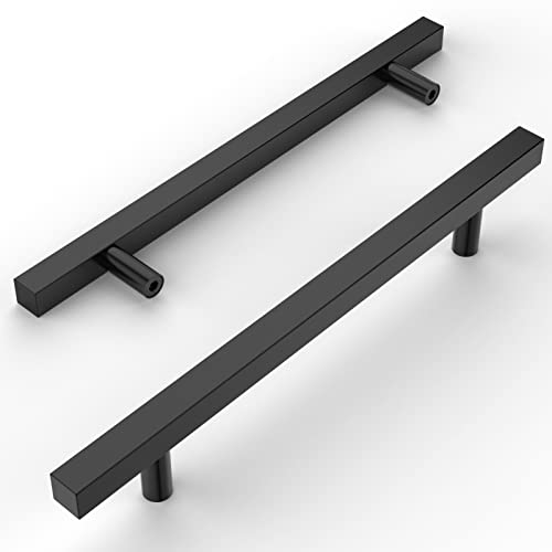 Amerdeco 10 Pieza Tiradores Cocina 160mm Tiradores Armarios Negro Tirador Puerta Tiradores Cajones de Acero Inoxidable Manillas Tiradores Para Muebles Tirador Puerta Corredera