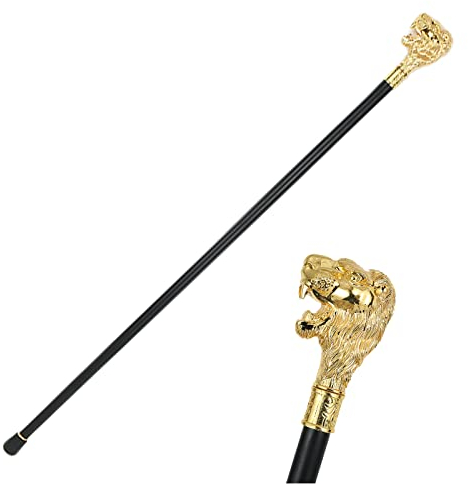 BIGIX Vintage Gehstock - Löwenkopf Gehstock - Kreative Gehstock Cosplay Requisiten für Männer und Frauen,A