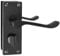 HANDLESTORE Victorian Scroll Privacy Bathroom Door Handle - Multiple Colours (Matt Black)