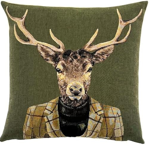 Gwenys Haus Gobelin Kissen Gentleman Hirsch