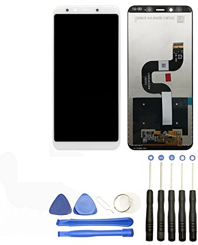 JUANIO Pantalla Completa: Vidrio táctil+ Pantalla LCD Compatible con Xiaomi Mi A2 5.99 Azul + Herramientas