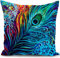 Kissenbezug pfau blau Kissen deko Geschenke Peacock für sofakissen kissenbezüge pfauenfedern dekokissen couchkissen kissenhülle Sofa Schlafzimmer Wohnzimmer Zimmer zierkissen 40x40 cm