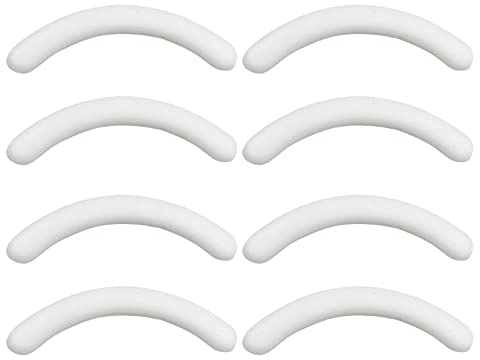 Silikon-Wimpernzangen-Pads, Wimpernzange, Ersatz-Pads für Wimpern, Weiß, 8 Stück