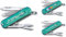 Victorinox Taschenmesser CLASSIC SD mit Wunschdruck auf der Schale I Geschenk für Männer Frauen I Geschenke zum Geburtstag I 7 Funktionen Tropical Surf 0.6223 (türkis transparent)