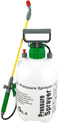 Top Home Solutions® 5 Litre Garden Sprayer, Pump Action Pressure Sprayer with Adjustable Nozzle & Lockable Trigger, Weed Killer Sprayer Pump - Ideal for Pesticides, Fungicides, Insecticides