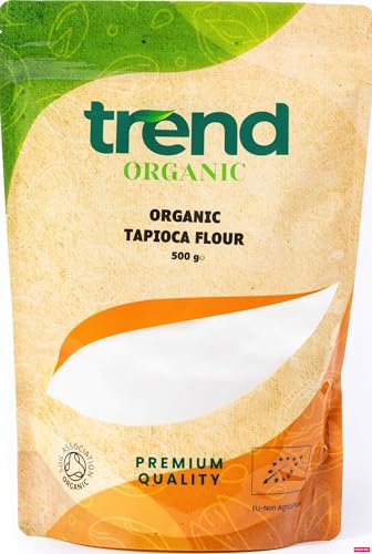 Trend Organic Tapioca Flour 500g- Perfect for Cooking or as Thickening Agent for Sauces and Soups- Certified Organic, Vegan, Sustainably Sourced, Non-GMO, No Additives No Preservatives, Raw