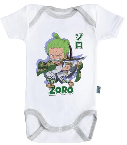 Zoro Costume Wano - Body bébé Manches Courtes - One Piece (12-18 Mois)