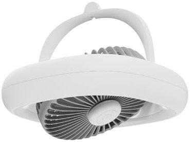 YSINOBEAR Small USB Desk Fan with LED Light,Portable Table Fan,4 Speed Fan,Quiet Flow,2000mAh Rechargeable Battery Operated Powerful Fan for Home, Office, Bedroom, Outdoor (Gray)