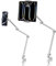 LULULOOK Tablet Halterung Bett, Aluminum iPad Halterung Bett mit Dehnbar Langer Arm, Einstellbar Kindle Halterung 2 Clips Tisch Ständer für iPad Pro 13 2024/iPhone 16 Pro/Galaxy Tabs/Kindle, 3.5-13