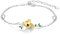 PARYFO Koala Armband 925 Sterling Silber Vergoldet Bär Armbänder Schmuck Weihnachten Geschenke für Frauen