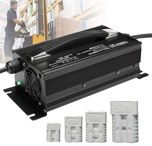 HYDTGZ Chargeur de Batterie pour Chariot Élévateur 36 V 25 A Chargeur Batterie Intelligent pour Chariot de Golf pour Transpalette Électrique, Chariot Élévateur Autolaveuse Conducteur Marchant,120a
