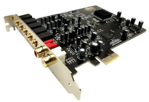 Kissmii Carte Son 5.1 PCI Express PCI-E Interface de Sortie Double Intégrée pour PC XP/7/8/10