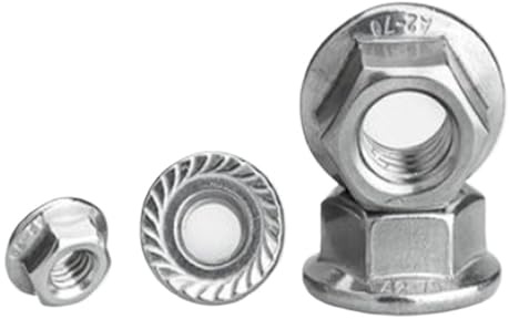 5pcs Fine Thread Flange Hex Nuts - Fasteners Flange Nuts(M12 x 1.5 (5pcs))