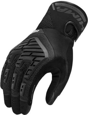 SHIMA STREAM Motorrad Handschuhe Damen Kurze Sommer Motorradhandschuhe Schutz Schutzkleidung Touchscreen Motorcycle Belüftet Verstärkt Leicht Motorbike Sommerhandschuh (Frauen, Schwarz, XL)