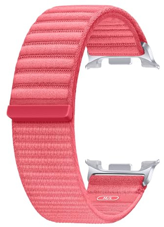 Samsung Fabric Band (S/M) ET-SVL32 für die Galaxy Watch8 | Watch8 Classic, Uhrenarmband, Original Zubehör, Stoffband, Klettverschluss, flexible Armbandlänge, Red