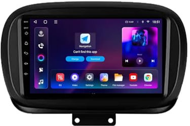 Android 15 Touch screen Radio per Fiat 500X 2014-2020 9 Pollici Car Stereo Lettore con BT SWC FM AM RDS DSP GPS AHD 4G WIFI Mirror link Ventola di raffreddamento(4+64G)