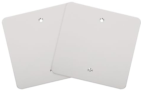 Homoyoyo Edelstahl Steckdosenabdeckplatte 2 Stück Blindabdeckung Wandloch Abdeckung Rostfrei Glatt Poliert Einfache Reinigung Für Trockenbau Wände Zuhause