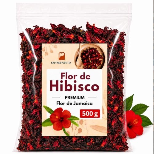 KALYAAN plus Tea - Flor de Jamaica 500Gr - Te de hibisco - Hibisco flor de Jamaica para adelgazar - Infusiones Detox - Hibiscus