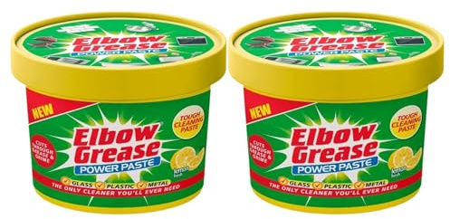 Elbow Grease All Purpose Cleaning Paste 350g x 2 – Lemon Fresh Scent – Powerful Grease & Grime Remover for Kitchen & Bathroom Surfaces