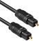 QiCheng&LYS Cable Optico de 5 Metros,Cable de Audio óptico Digital SPDIF Toslink, Cable óptico Audio Doble (5m)